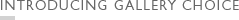 INTRODUCING GALLERY CHOICE