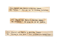 Die Segoed van Maria en Martha James