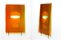 Polar fall fade (light green, grey, dark orange)