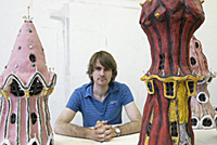 The Artist with his tower works