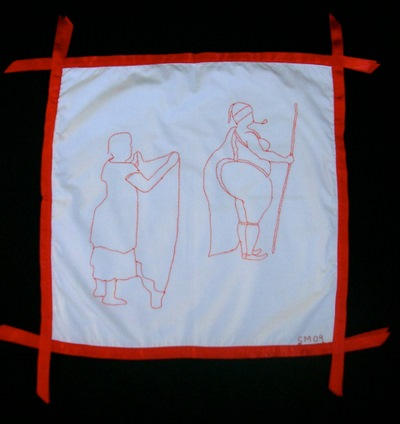 Dressing Sarah (first part of triptych 'Shielding Sarah From The Cold 1-3')