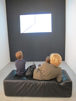 Family view a video at Scope