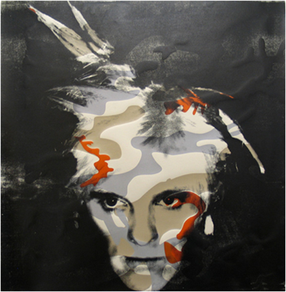 Camouflage Fright Wig Orange and Grey