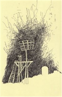 Pen and ink drawing from Sutherland drawing book